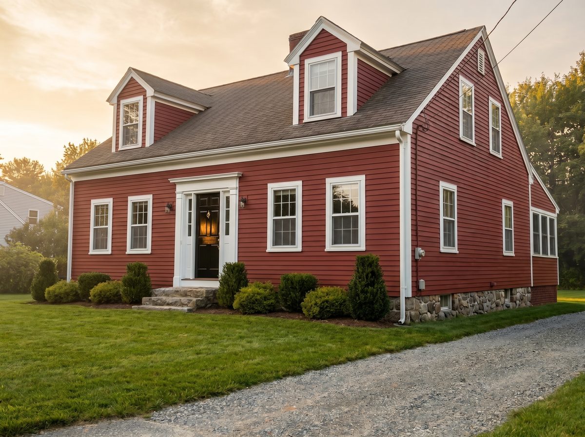 Restored Cape Cod home with fresh heritage red paint — after Overwall Painting exterior project